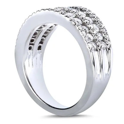 Trendy Micro Pave Diamond Rings for Women Bridal Wedding Ring Jewelry