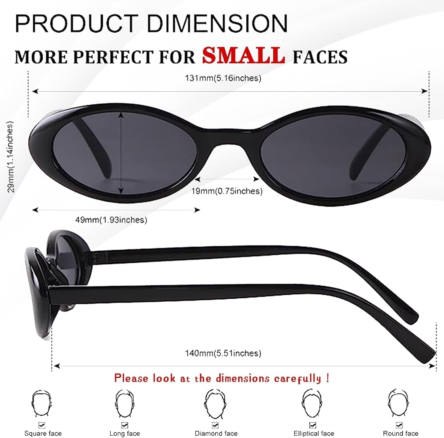 Trendy Oval Sunglasses Women 90’S Vintage Sun Glasses Fashion Tinted Glasses UV400 Protection - WORLD TIME VISITS