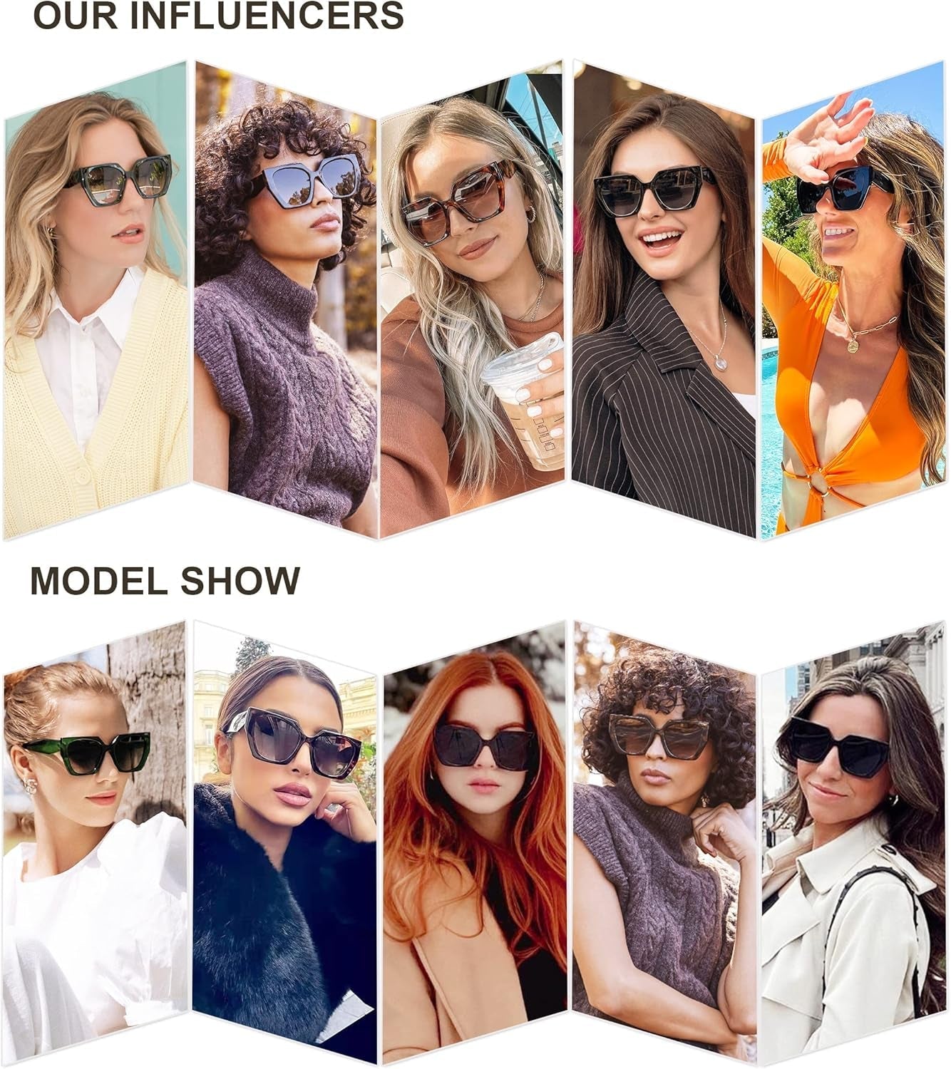 Trendy Oversized Polarized Sunglasses Womens Big Square Cateye Sunnies, Lentes De Sol Para Mujer SJ2205 - WORLD TIME VISITS