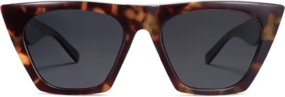 Trendy Oversized Square Cateye Polarized Sunglasses Womens Big Frame Shades SJ2115 - WORLD TIME VISITS