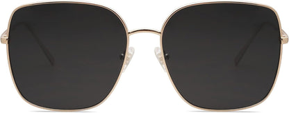 Trendy Oversized Square Metal Frame Sunglasses for Women Men Retro Big Flat Lens UV Protection Sunglasses SJ1146