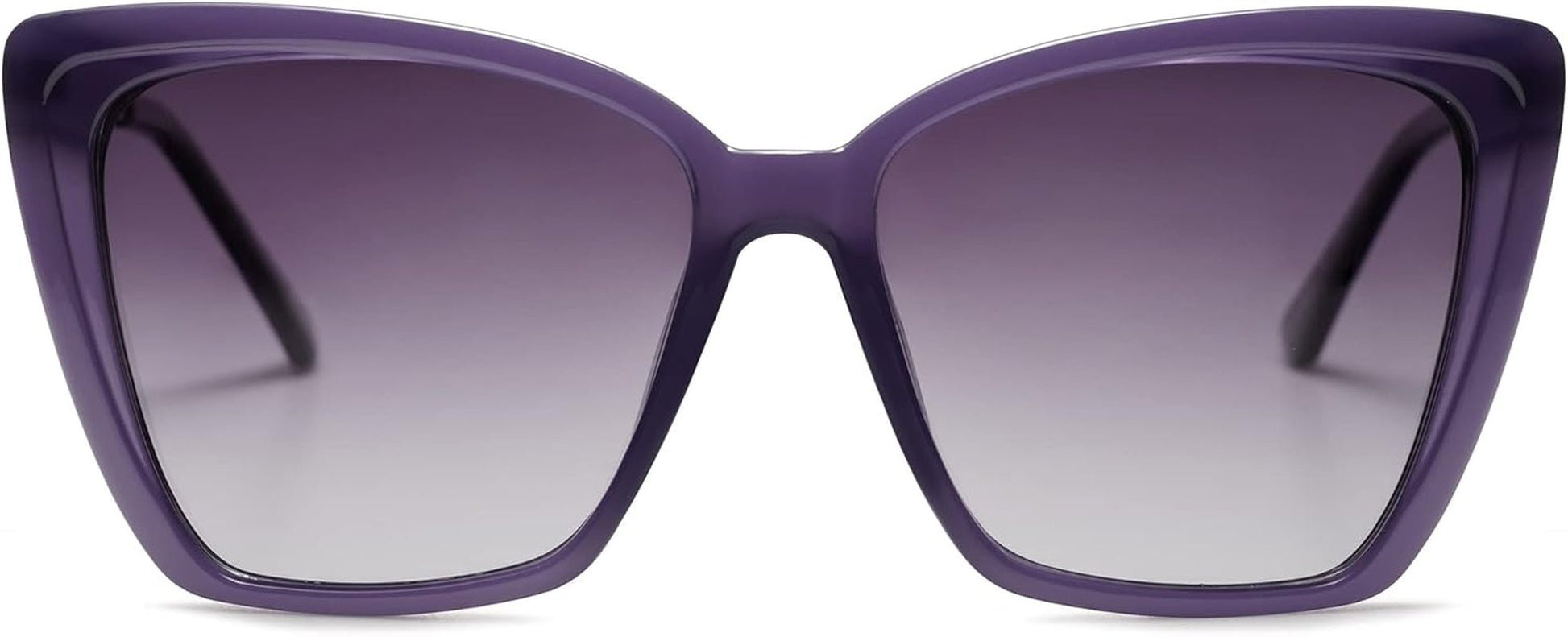 Trendy Polarized Sunglasses for Women Retro Womens Oversized Square Cat Eye Sun Glasses UV Protection SJ2206 - WORLD TIME VISITS