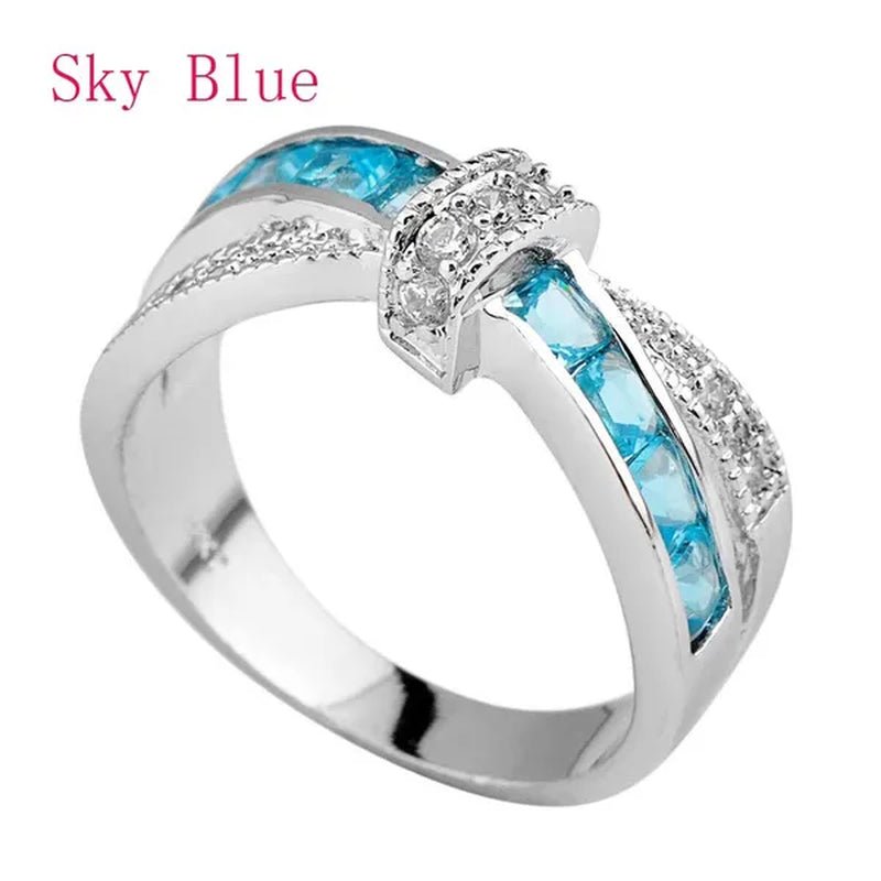 Trendy Women Rings with Brilliant Cubic Zirconia Luxury Engagement Rings Fashion Wedding Party Jewelry