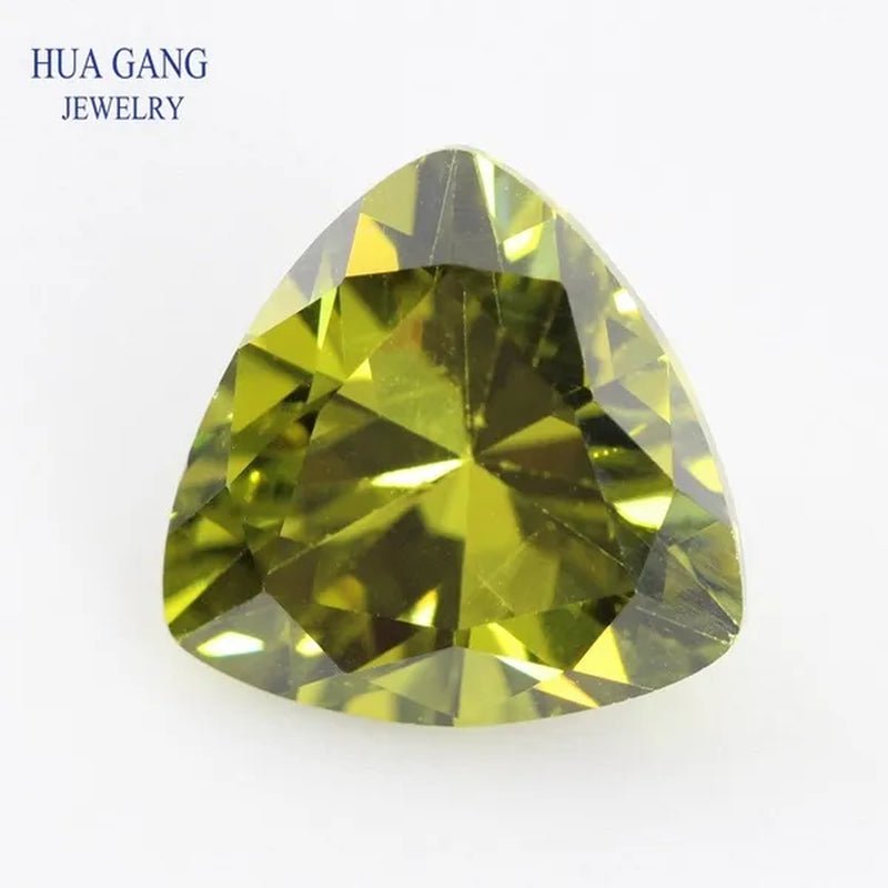 Trilion Triangle Shape Cubic Zirconia Stone Multicolor Brilliant Cut Loose CZ Synthetic Gems Beads for Jewelry AAAAA - WORLD TIME VISITS