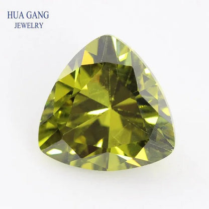 Trilion Triangle Shape Cubic Zirconia Stone Multicolor Brilliant Cut Loose CZ Synthetic Gems Beads for Jewelry AAAAA