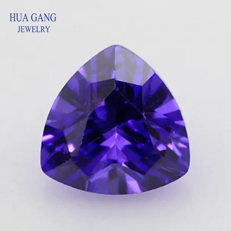 Trilion Triangle Shape Cubic Zirconia Stone Multicolor Brilliant Cut Loose CZ Synthetic Gems Beads for Jewelry AAAAA