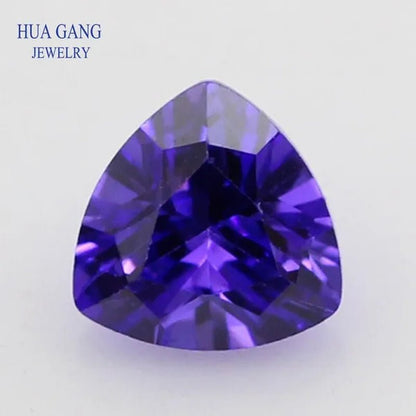 Trilion Triangle Shape Cubic Zirconia Stone Multicolor Brilliant Cut Loose CZ Synthetic Gems Beads for Jewelry AAAAA