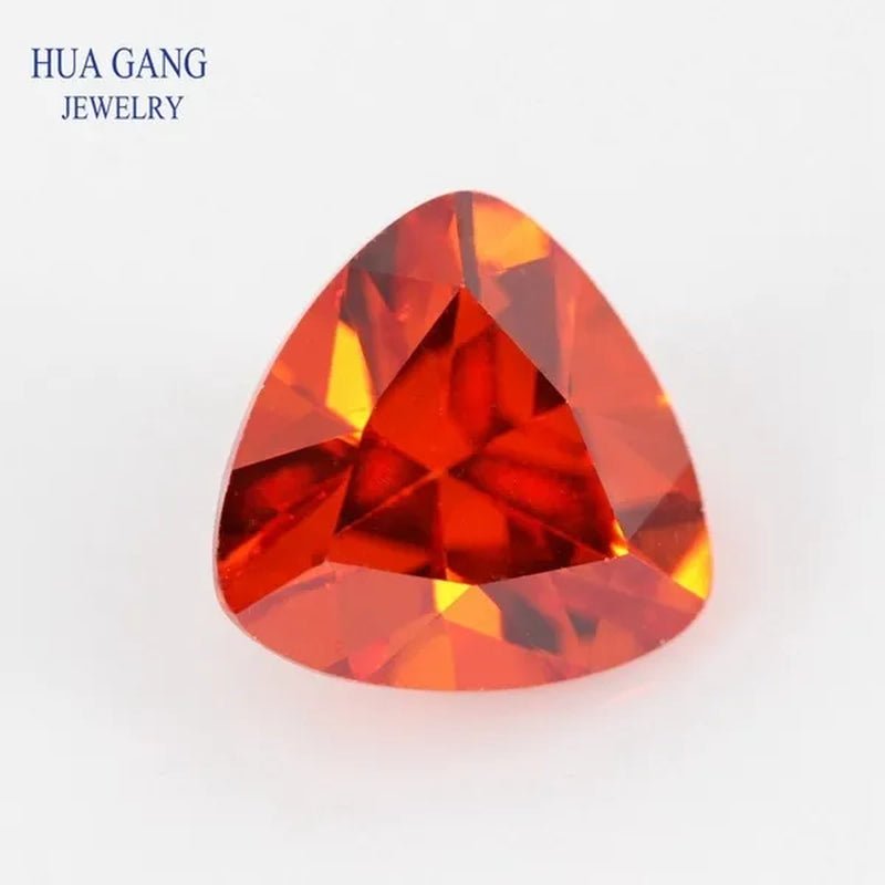 Trilion Triangle Shape Cubic Zirconia Stone Multicolor Brilliant Cut Loose CZ Synthetic Gems Beads for Jewelry AAAAA - WORLD TIME VISITS