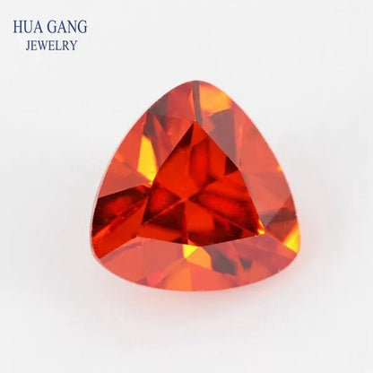 Trilion Triangle Shape Cubic Zirconia Stone Multicolor Brilliant Cut Loose CZ Synthetic Gems Beads for Jewelry AAAAA - WORLD TIME VISITS
