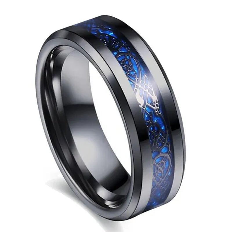 TWO Rings Black Couple Rings 316L Sainless Steel Men'S Rings Princess Cut 5Mm Sapphire Women'S Wedding Ring Sets - WORLD TIME VISITS
