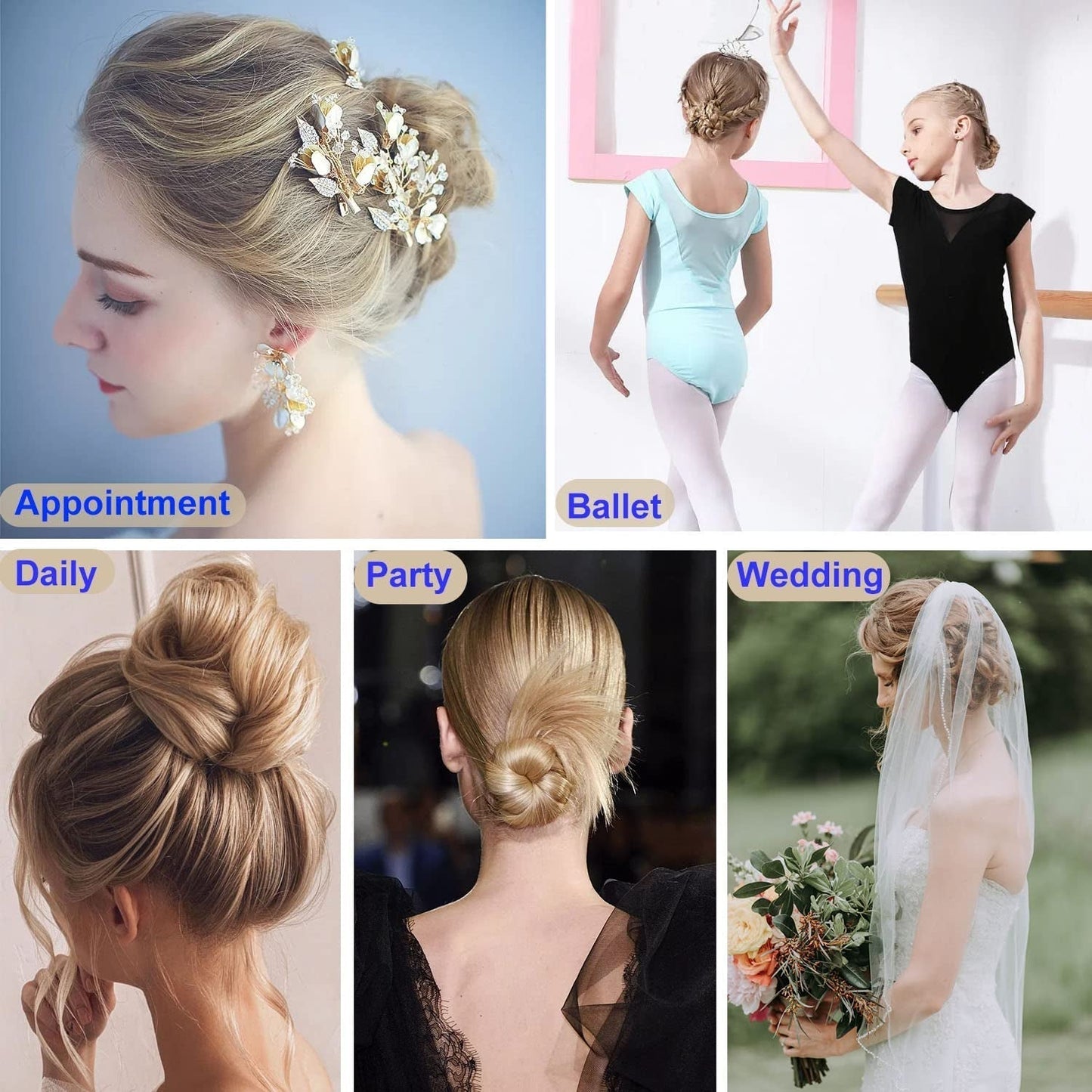 U Shaped Hair Pins, 200 Count of Buns Waved Hair Pins for Women Girls with Box for Updos French Twists, Bobby Pins Hairgrip Hair Grip Hairclip Bulk Hair Accessories (Black, 2.4 Inch)