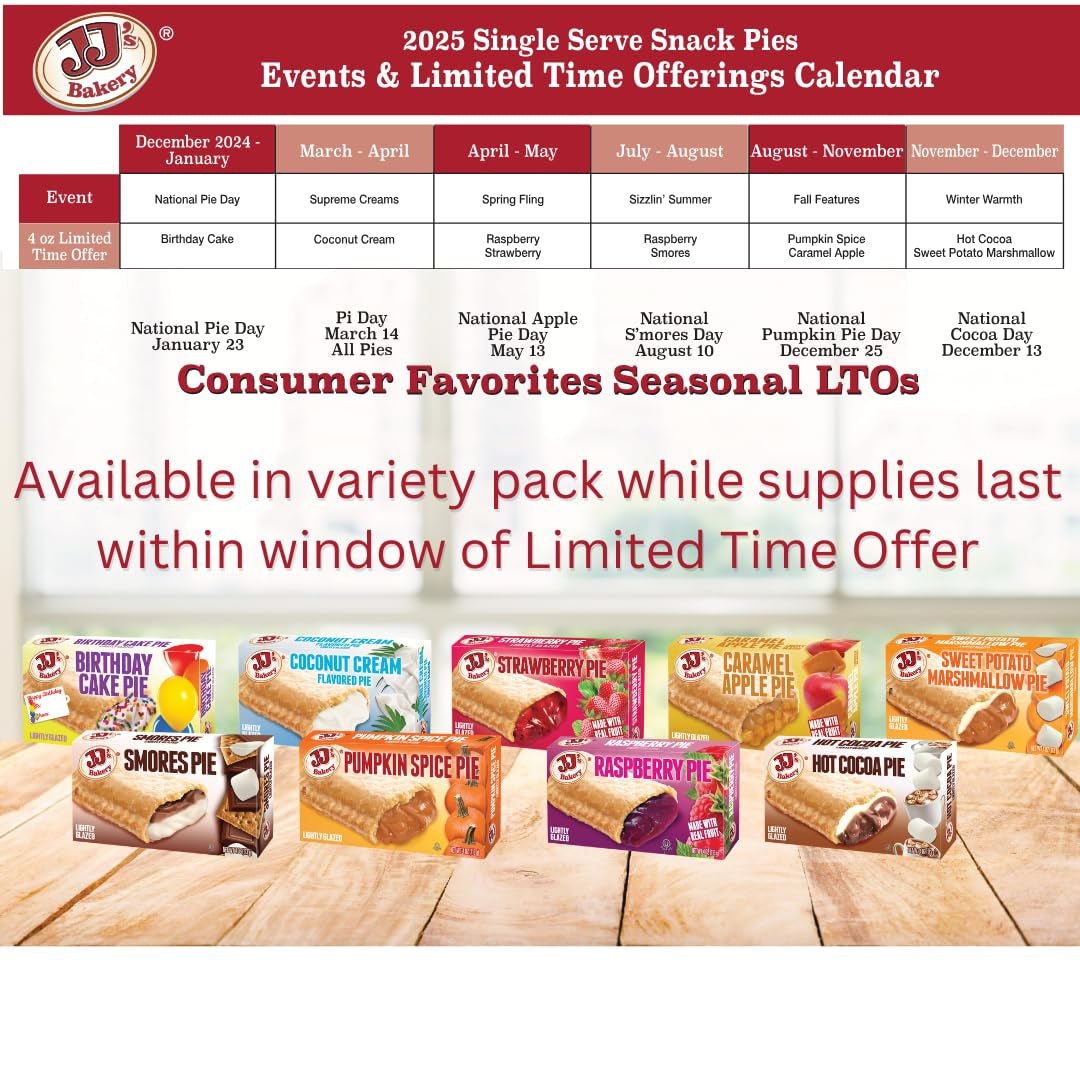 Ultimate Variety Pie Snack Pies, Individual Dessert, Fresh - Baked, Perfect for Snacks, Nut - Free, Kosher Parve, 4 Oz Each (Pack of 12) - WORLD TIME VISITS