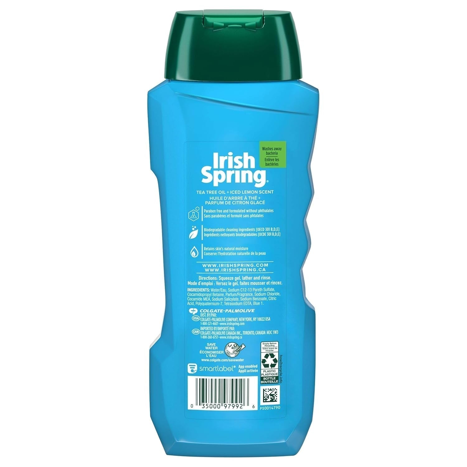 Ultimate Wake up Tea Tree Face & Body Wash for Men, Moisturizing Body Wash Washes Away Bacteria - 18 Fluid Ounce, 4 Pack - WORLD TIME VISITS