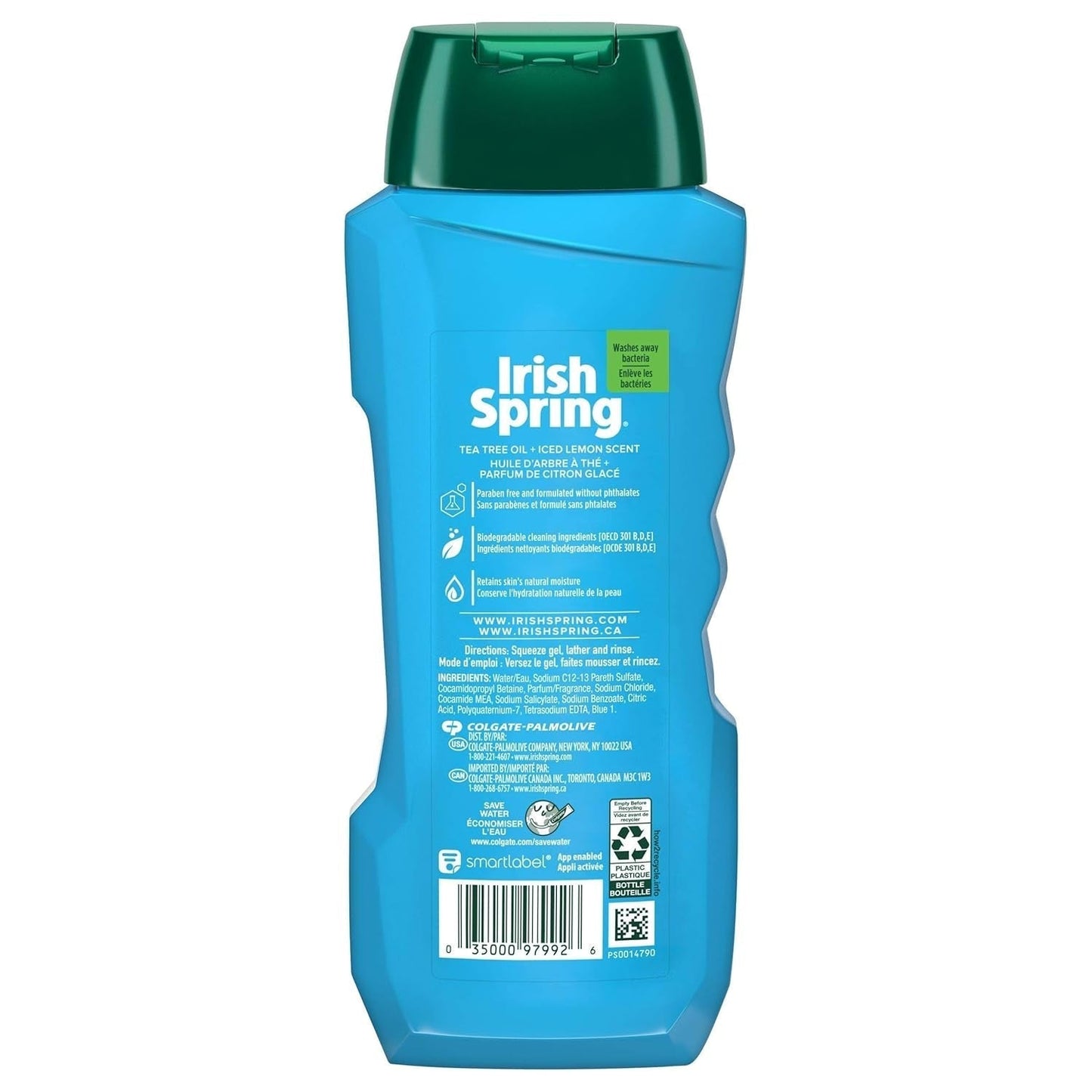 Ultimate Wake up Tea Tree Face & Body Wash for Men, Moisturizing Body Wash Washes Away Bacteria - 18 Fluid Ounce, 4 Pack - WORLD TIME VISITS