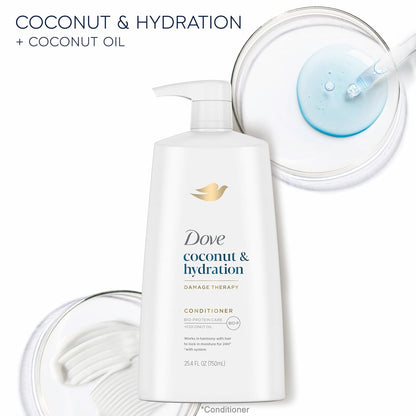 Ultra Care Coconut & Hydration Conditioner for Dry Hair with Jojoba and Sweet Almond Oils, 25.4 Oz