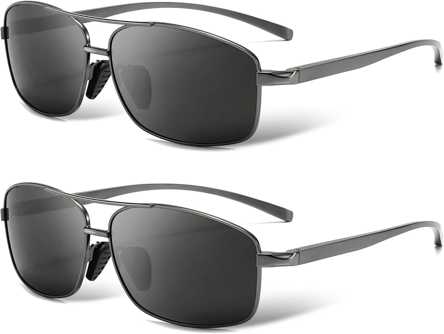 Ultra Lightweight Rectangular Polarized Sunglasses UV400 Protection - WORLD TIME VISITS