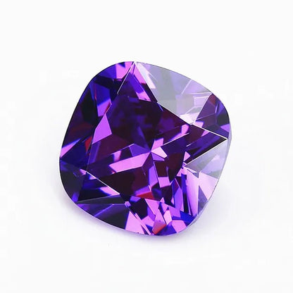 Unheated 7.20 Cts Natural Gemstone Violet Sapphire 10X10Mm Square Cut Gem Sri-Lanka VVS