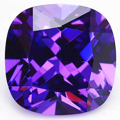 Unheated 7.20 Cts Natural Gemstone Violet Sapphire 10X10Mm Square Cut Gem Sri - Lanka VVS - WORLD TIME VISITS