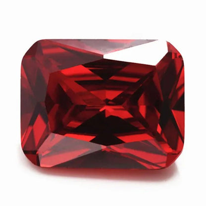 Unheated 9.90 Cts Natural Mined 10Mmx12Mm Sri - Lanka Ruby Emerald Rectangle Cut VVS Gem - WORLD TIME VISITS