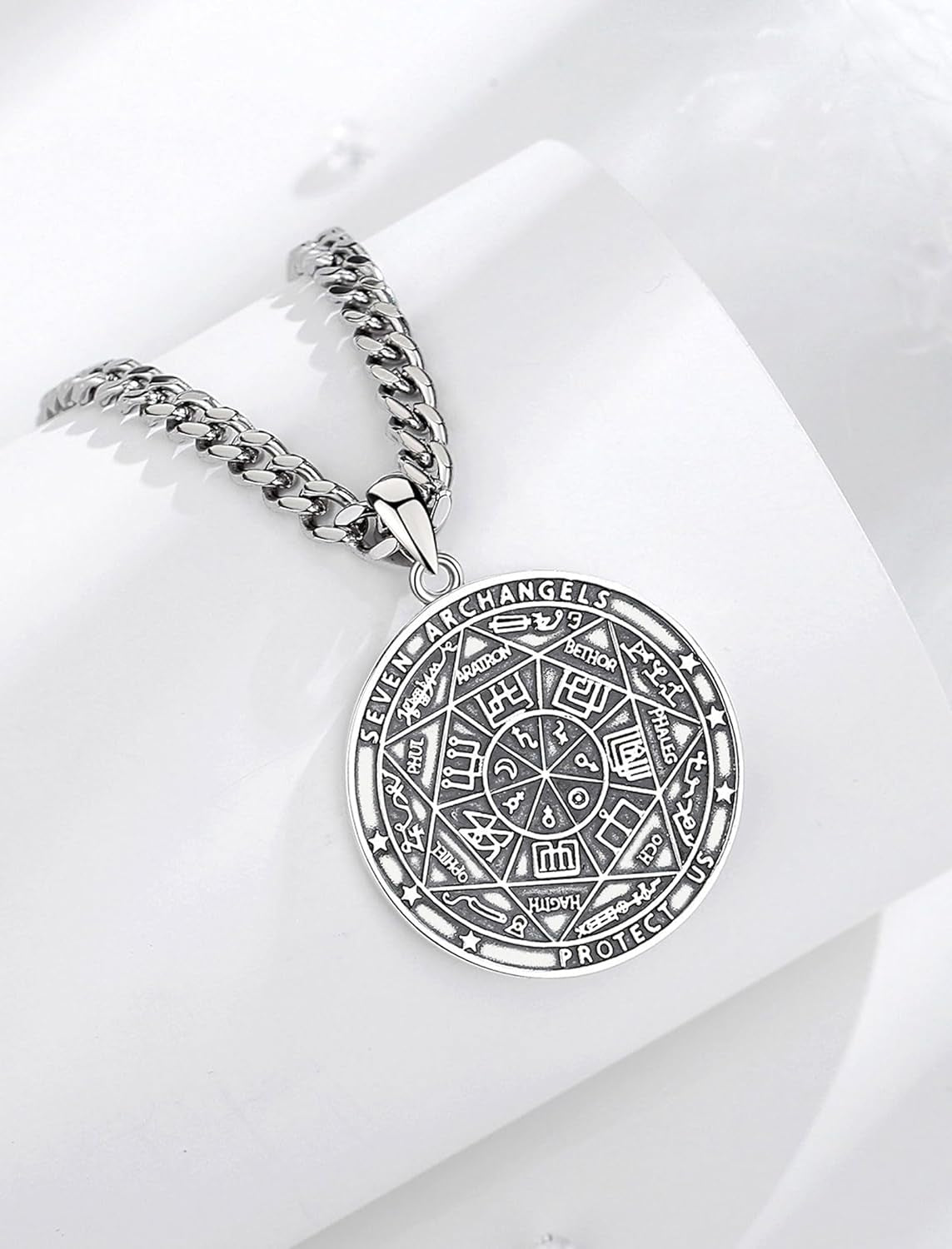 Unique Religious Gifts for Men Women, St. Michael/St. Christopher/St. Benedict/Virgin Mary Pendant Necklaces - WORLD TIME VISITS