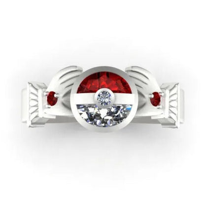unique  Silver anniversary Statement Ring Natural Gemstones Ruby Ring Wedding Bride Engagement Band Charm Ring Jewelry