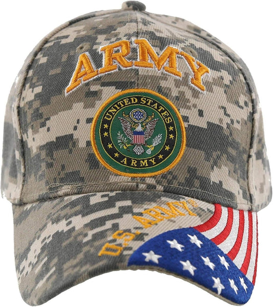 United States Army CAMO Baseball Style Embroidered HAT Flag Us USA Cap - WORLD TIME VISITS