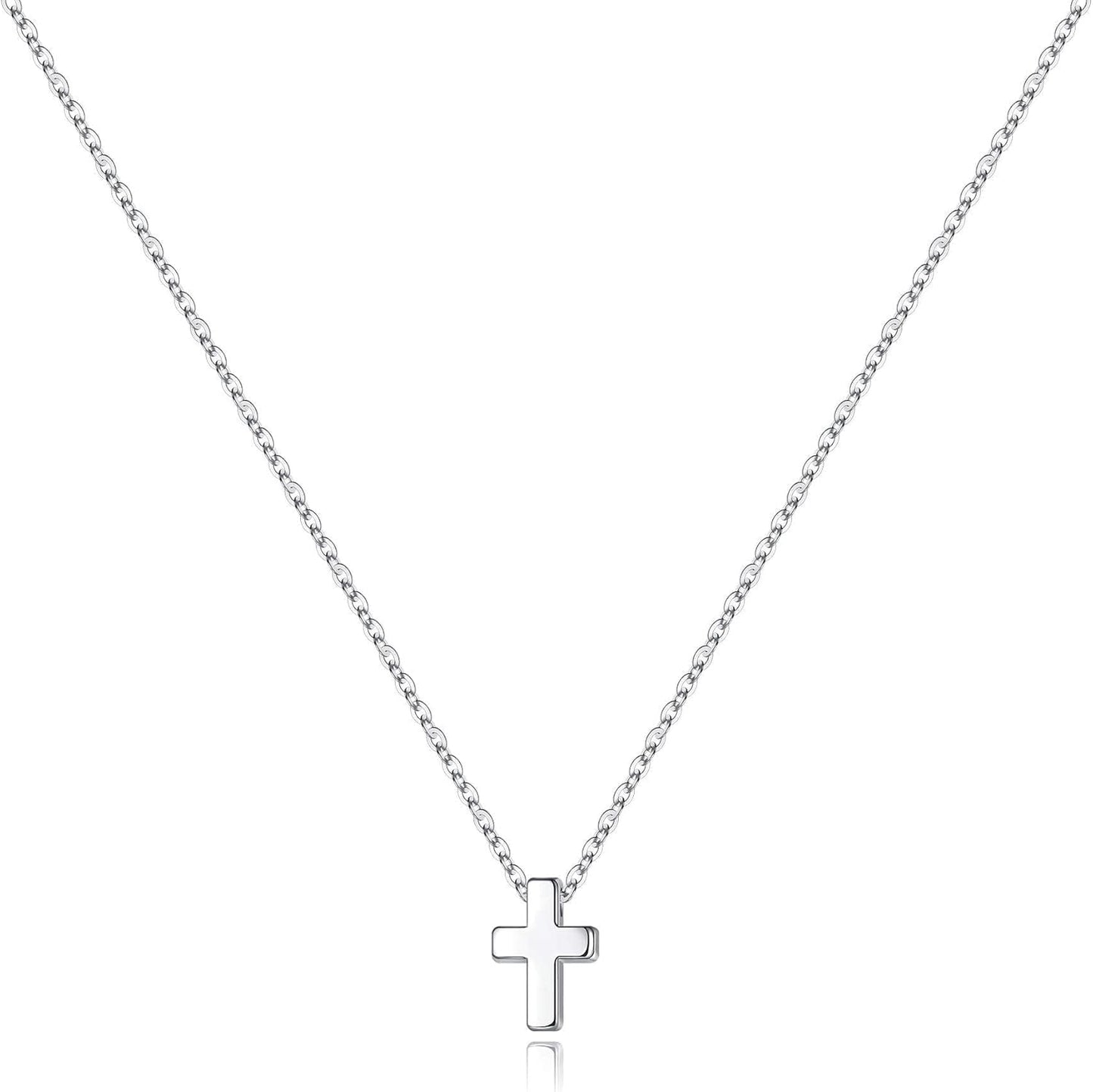 Valentines Gifts for Kids Girls - Cross Necklace for Women Teen Girls, Dainty 14K Real Gold Plated Cross Pendant Necklace Sideways Cross Choker Layered Necklace Gifts for Women Girl - WORLD TIME VISITS