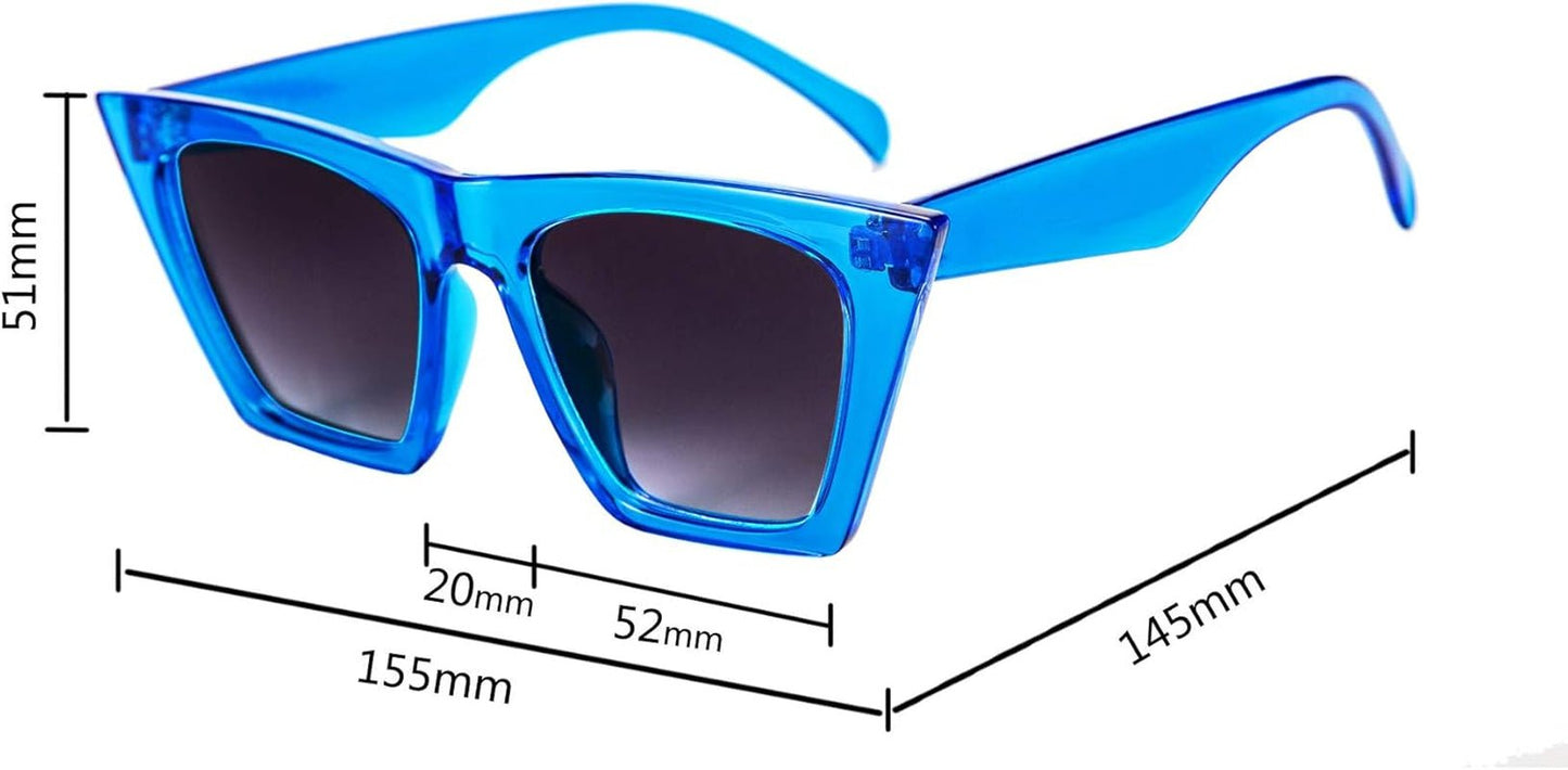 Vintage Square Cat Eye Sunglasses Women Trendy Cateye Sunglasses B2473
