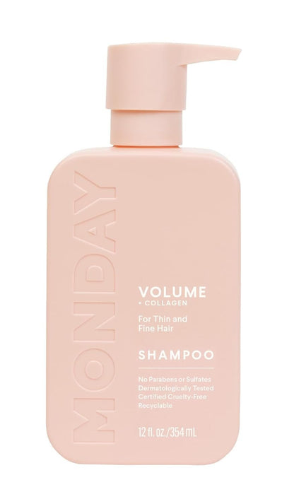 Volume Shampoo 12Oz for Thin, Fine, and Oily Hair, Made from Coconut Oil, Ginger Extract, & Vitamin E, 100% Recyclable Bottles (354Ml), Pink (10428) - WORLD TIME VISITS