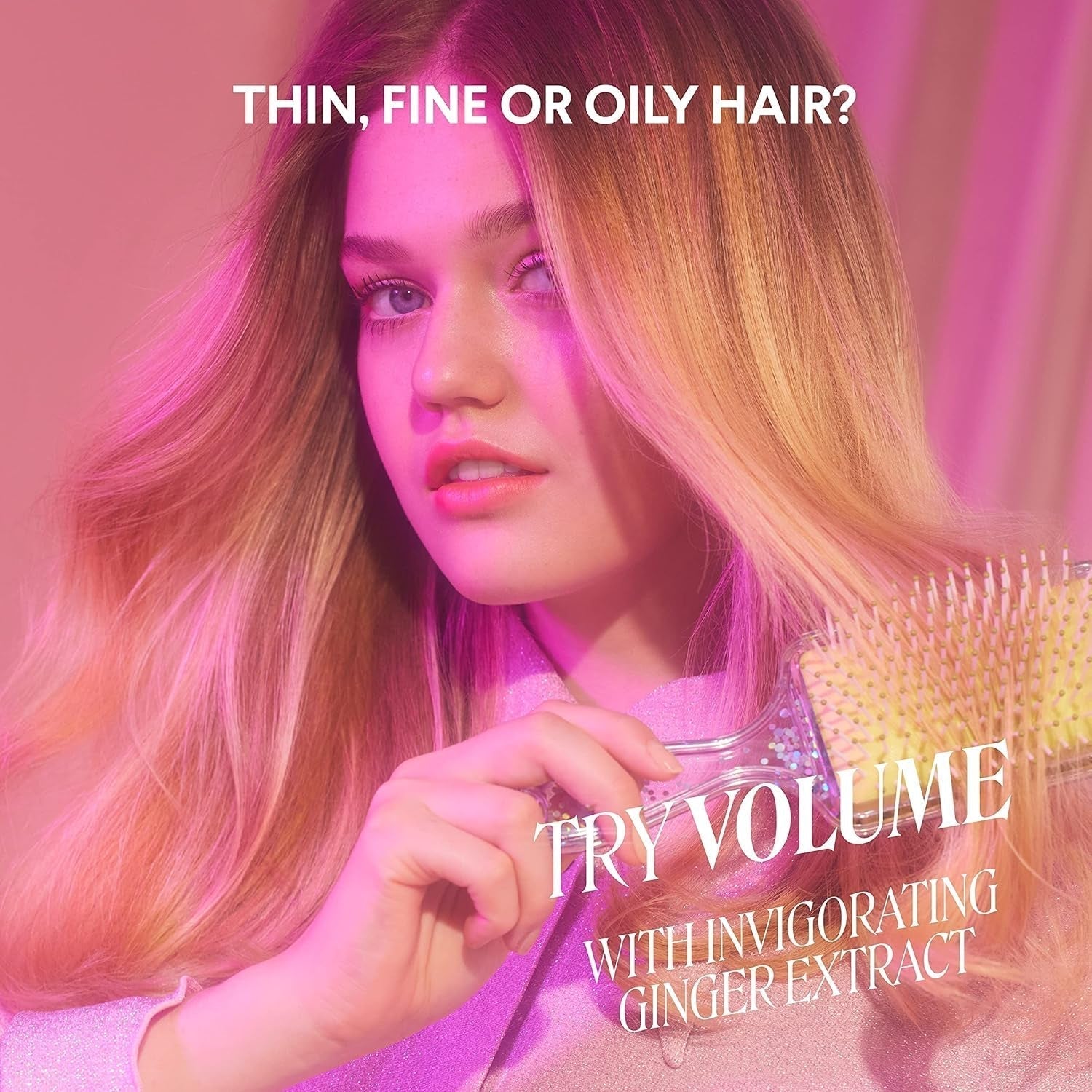 Volume Shampoo 12Oz for Thin, Fine, and Oily Hair, Made from Coconut Oil, Ginger Extract, & Vitamin E, 100% Recyclable Bottles (354Ml), Pink (10428) - WORLD TIME VISITS
