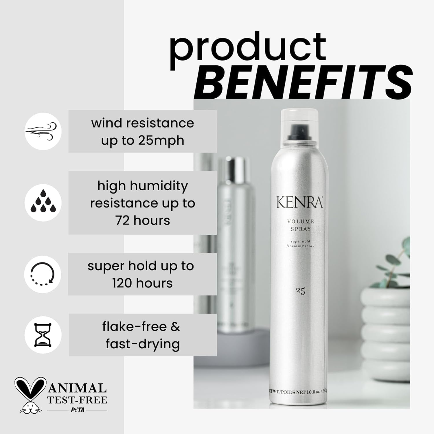 Volume Spray 25 | Super Hold Finishing & Styling Hairspray | Flake - Free & Fast - Drying | Wind & Humidity Resistance | All Hair Types - WORLD TIME VISITS