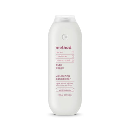 Volumizing Conditioner, Pure Peace with Rose, Peony, and Pink Sea Salt Scent Notes, Paraben and Sulfate Free, 13.5 Oz (Pack of 1) - WORLD TIME VISITS
