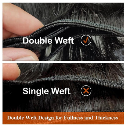 Weft Hair Extensions Ash Blonde Hair Wefts Human Hair Sew in Blonde Highlight Human Hair Weft Extensions Full Ends Double Weft Remy Hair Extensions 20 Inch 105G #18/613