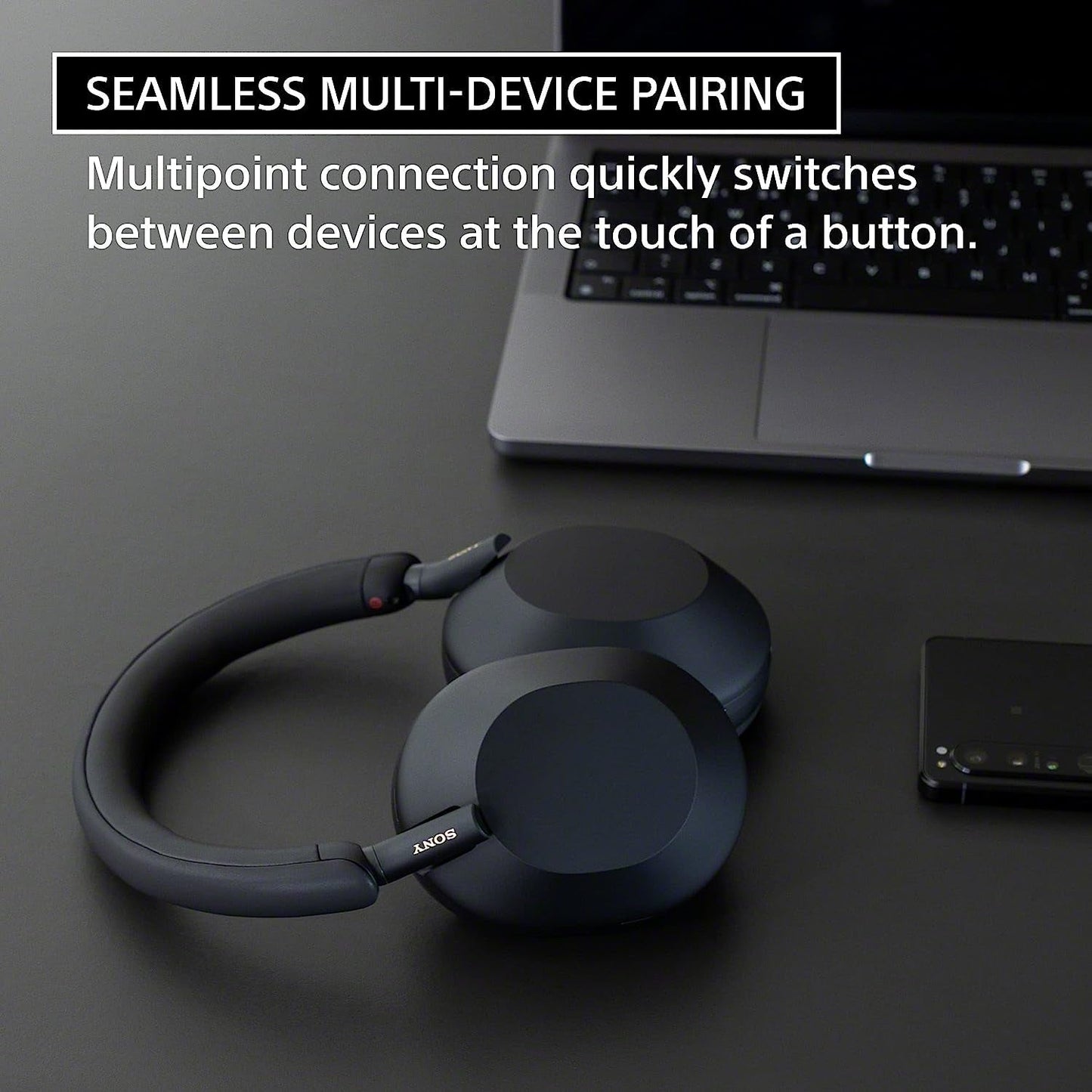 WH-1000XM5 the Best Wireless Noise Canceling Headphones, Auto NC Optimizer, 30-Hour Battery, Alexa Voice Control, Midnight Blue