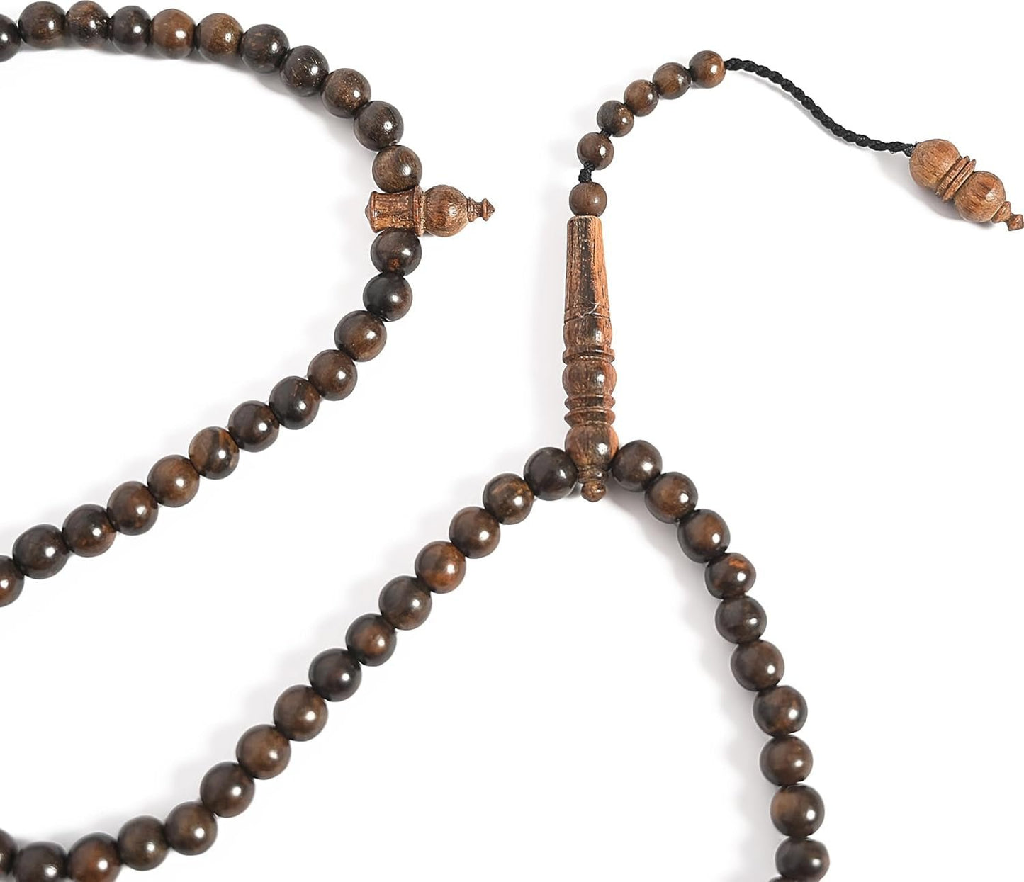 White Oud Wood Tasbih 99 8Mm Aetoxylon - Islamic Prayer Beads for Tasbeeh, Dhikr, Zikr - Muslim Rosary, Tespih, Misbaha, Masbaha, Muslim Mala, Sibha, Subha, Worry Beads, Prayer Counter