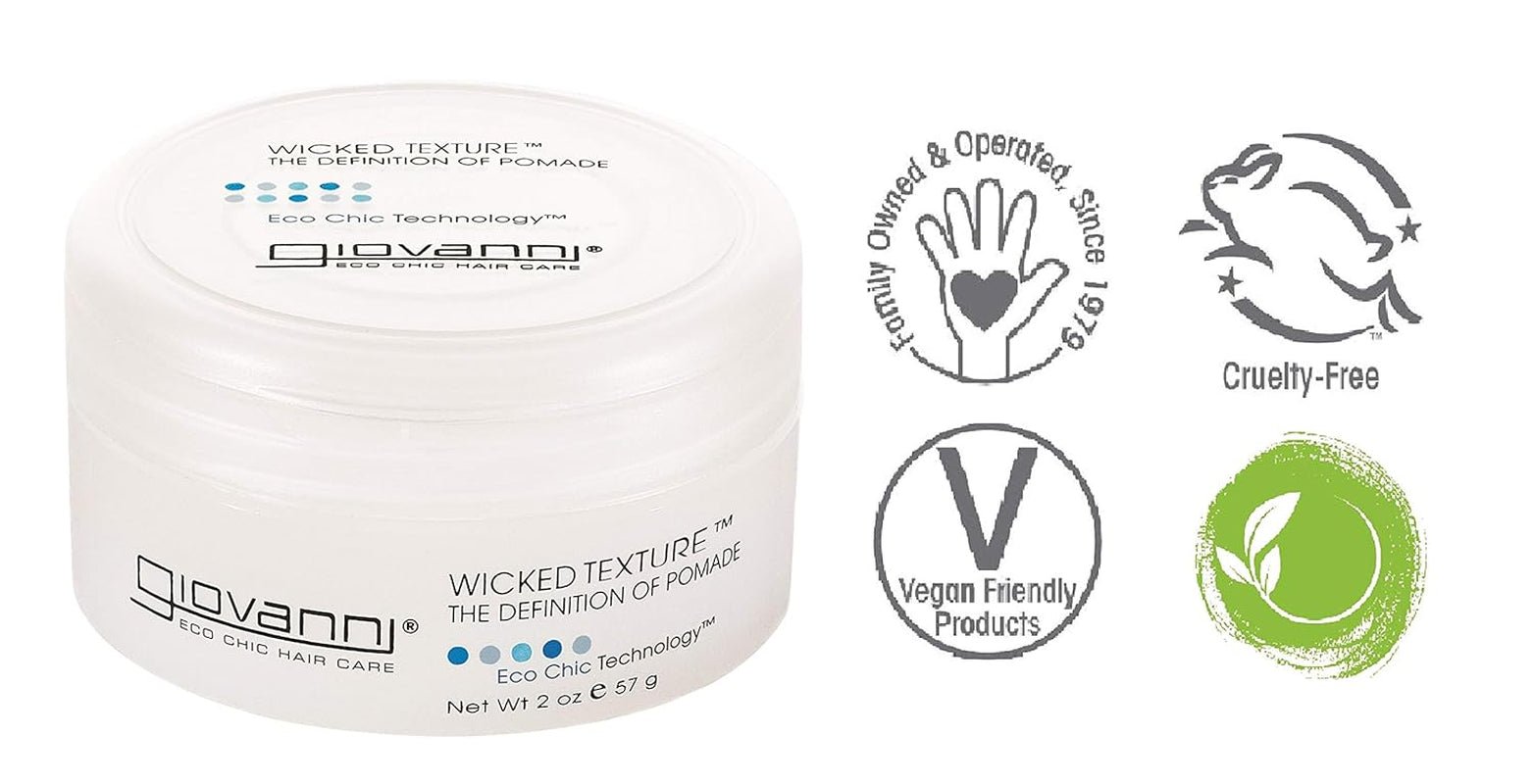 Wicked Texture the Definition of Pomade - Styling Hair Pomade, Helps to Shape Hair & Smooth Texture, Water Based Pomade That Washes Out Easily, Vegan, Paraben Free, Color Safe - 2 Oz - WORLD TIME VISITS