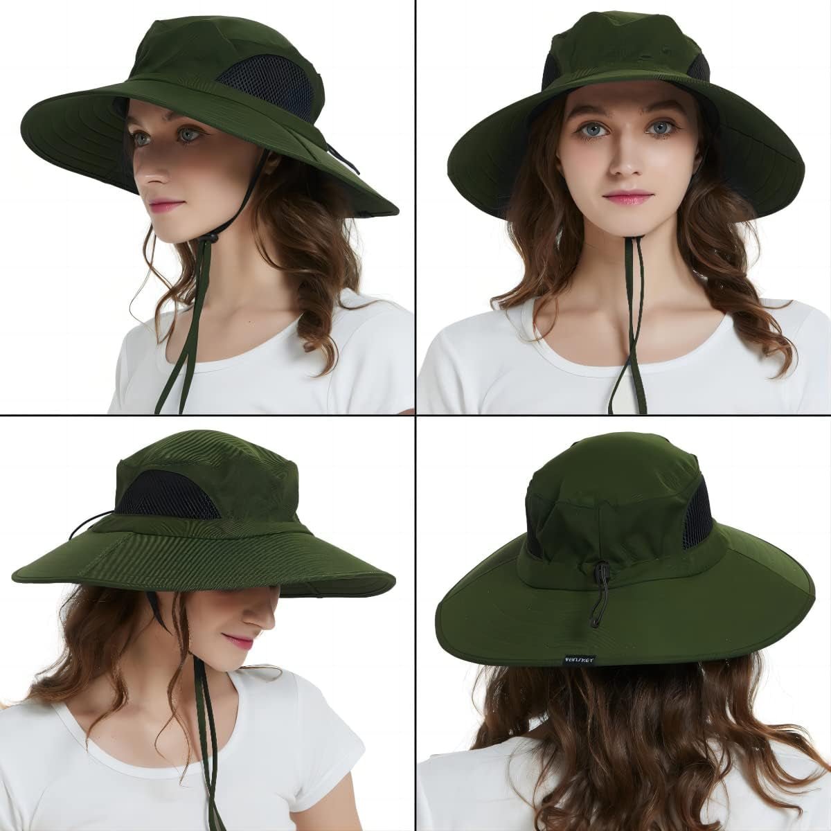 Wide Brim Sun Hat, UPF 50+ UV Protection Waterproof Packable Bucket Hat for Men & Women, Fishing Hiking Beach Garden
