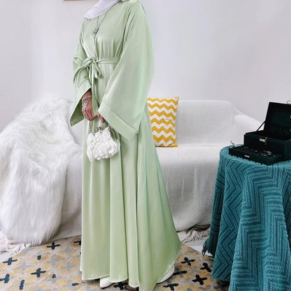 Woman Muslim Long Dress Ramadan Robes Islamic Women Long-Sleeved Robes Ethnic Style Arabian Robe