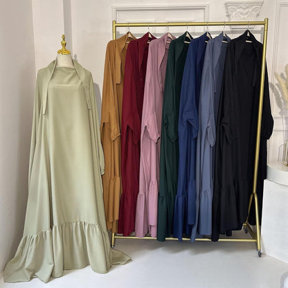 Women Jilbab Islamic Prayer Dress Muslim Dress for Woman Muslim Maxi Abaya Eid Ramadan Formal Gown with Sleeve Prayer Dress