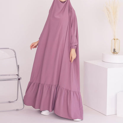 Women Jilbab Islamic Prayer Dress Muslim Dress for Woman Muslim Maxi Abaya Eid Ramadan Formal Gown with Sleeve Prayer Dress - WORLD TIME VISITS