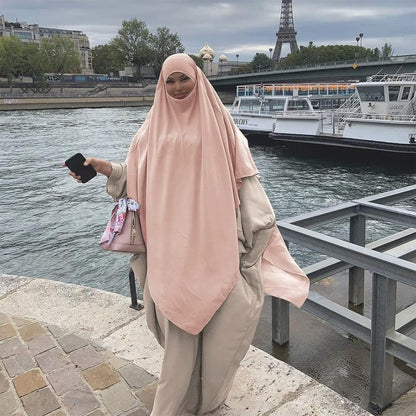 Women Muslim Abaya Hijab Dubai Middle Head Scarf Long Khimar Ramadan Eid Prayer Hijab Wrap Burkas Islam Niqab