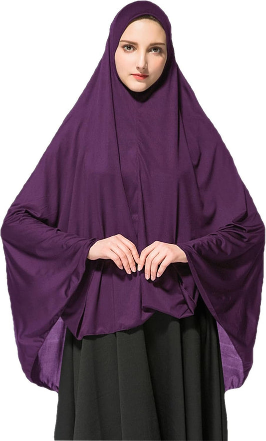 Women Muslim Islam Headscarf Hijabs Muslim Headscarf Turban Jersey Hijabs Long Cape Hat - WORLD TIME VISITS