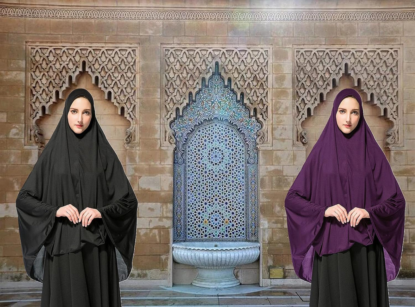 Women Muslim Islam Headscarf Hijabs Muslim Headscarf Turban Jersey Hijabs Long Cape Hat - WORLD TIME VISITS