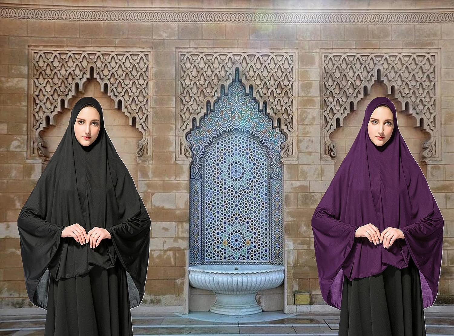 Women Muslim Islam Headscarf Hijabs Muslim Headscarf Turban Jersey Hijabs Long Cape Hat - WORLD TIME VISITS
