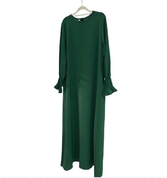Women Prayer Dress Muslim Ramadan Garment Abaya Dubai Islam Jilbeb Long Dress without Hijab - WORLD TIME VISITS