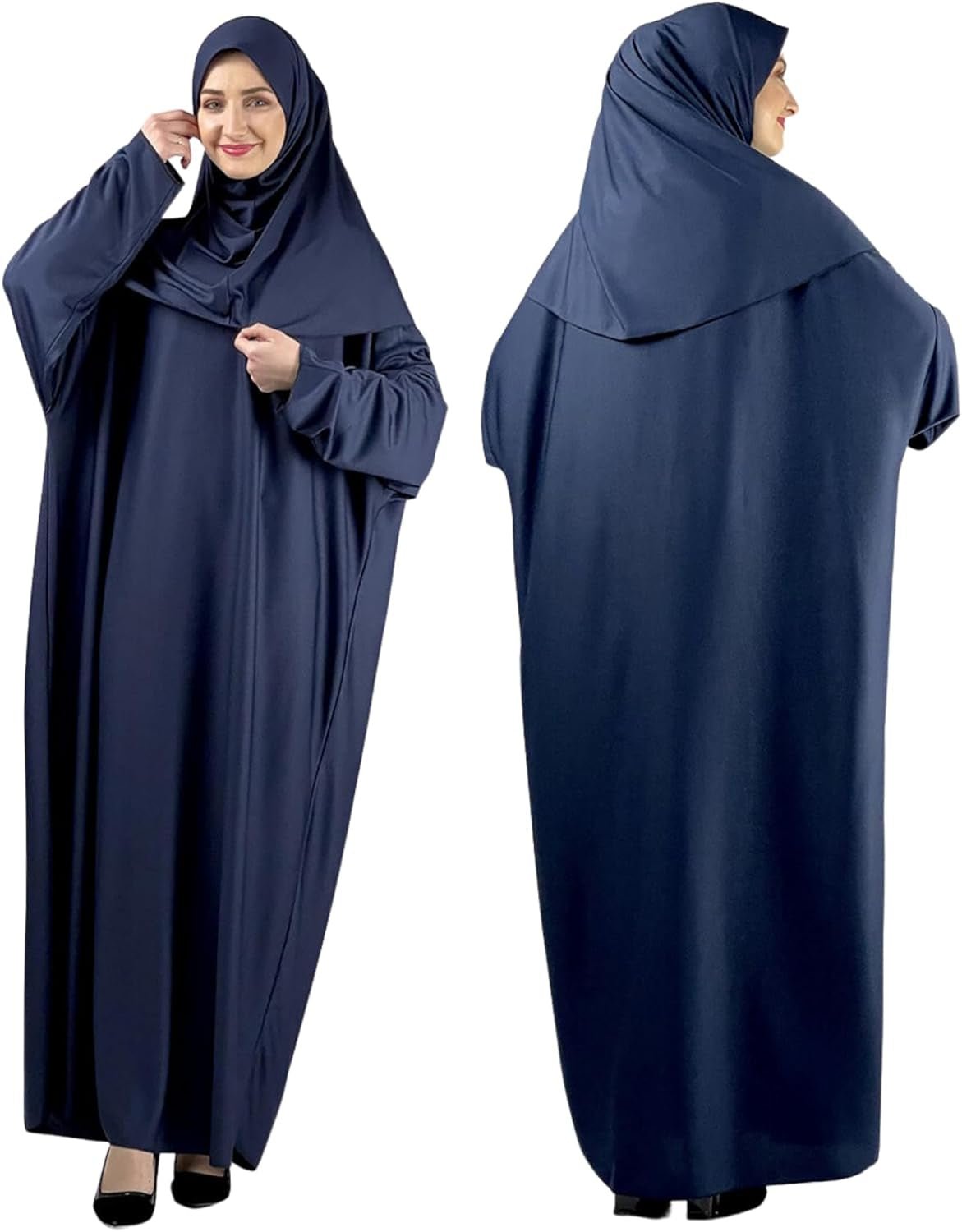 Women Prayer Dress with Hijab Rug Tasbih Muslim Set Islamic Clothes Abaya Jilbab Dubai Kaftan for Eid Ramadan