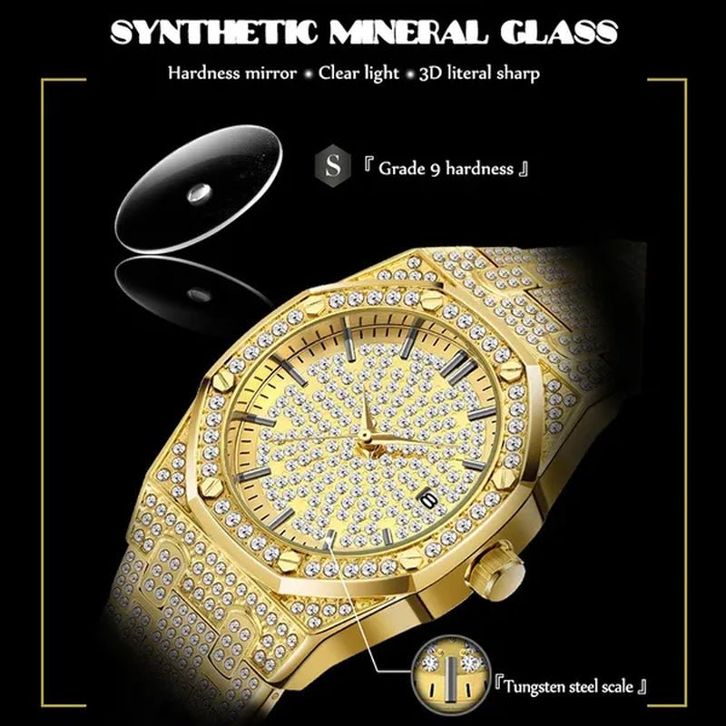 Women Quartz Watch Fashion Bling Casual Ladies Watch Female Gold Wristwatch Crystal Diamond Girls Clock