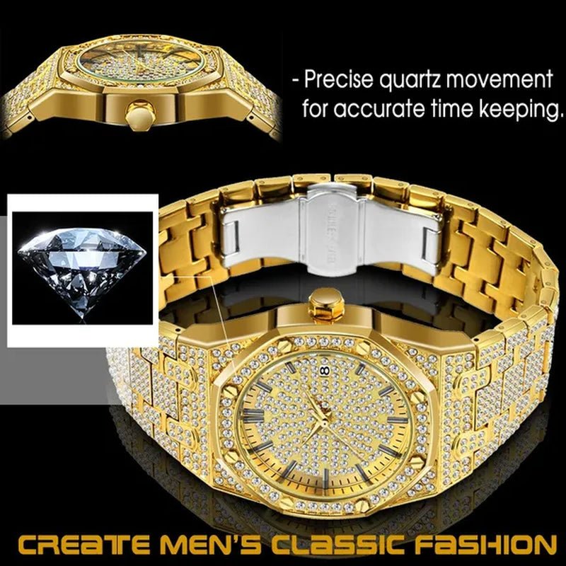 Women Quartz Watch Fashion Bling Casual Ladies Watch Female Gold Wristwatch Crystal Diamond Girls Clock