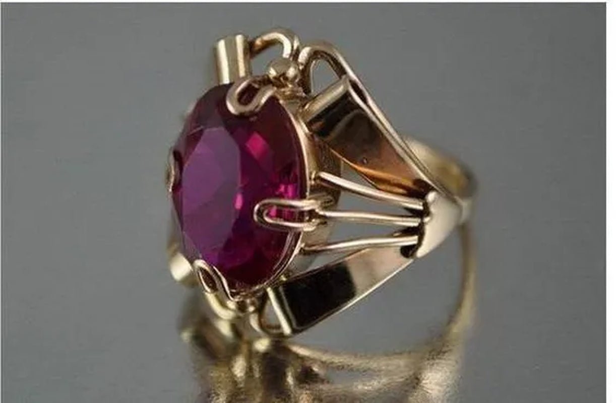 Women Ring Red Ruby Jewelry Anniversary Proposal Promise Gift Bride Engagement Wedding - WORLD TIME VISITS