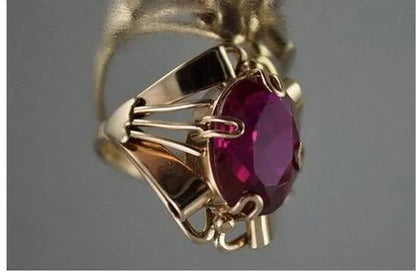 Women Ring Red Ruby Jewelry Anniversary Proposal Promise Gift Bride Engagement Wedding - WORLD TIME VISITS
